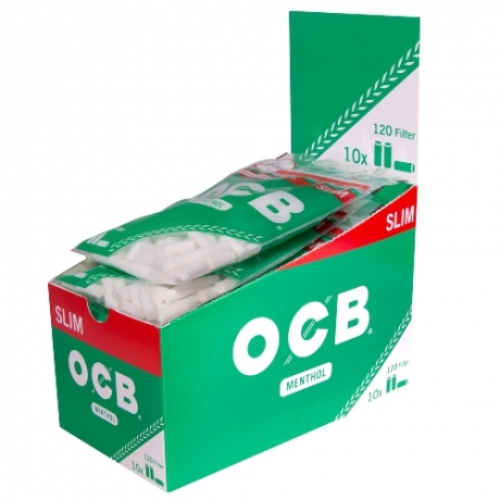 OCB Menthol Filter Slim 10x120 Karton