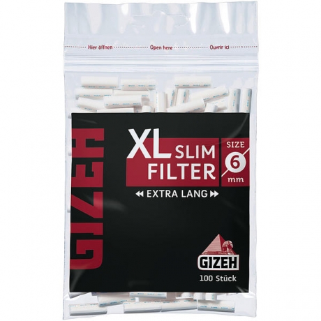 GIZEH Black XL Slim Filter 100 Stck